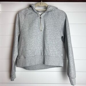 Vuori Restore Half-Zip Hoodie Heather Grey Size Small
